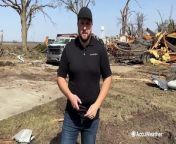 One storm survivor says she hid in a bedroom closet as a powerful twister ripped apart their home in Rolling Fork, Mississippi.